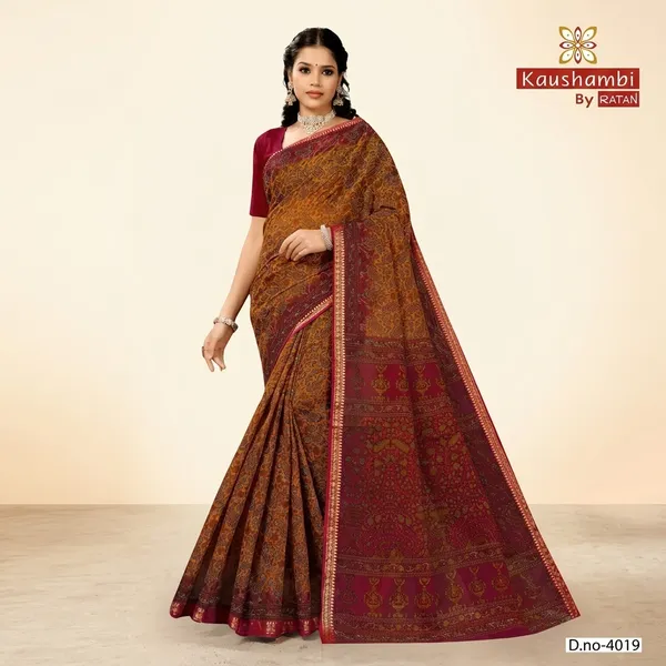 Kausambi_Agnesh_Border_With_Blouse_Pure_Cotton