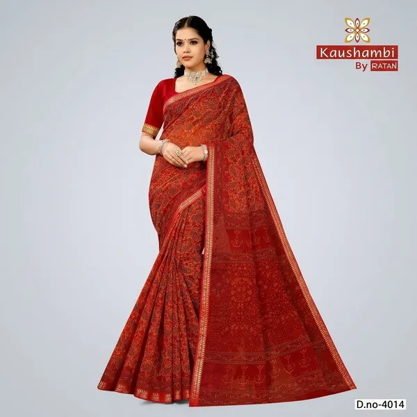 Kausambi_Agnesh_Border_With_Blouse_Pure_Cotton