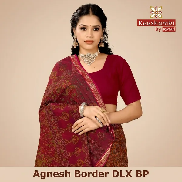 Kausambi_Agnesh_Border_With_Blouse_Pure_Cotton
