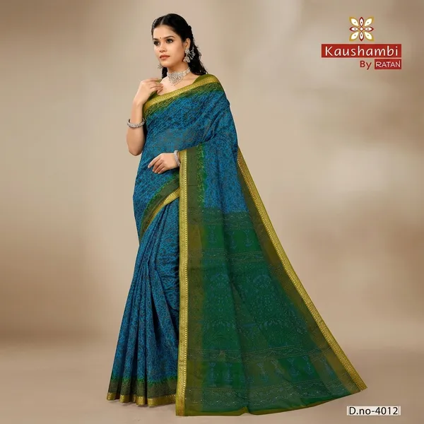 Kausambi_Agnesh_Border_With_Blouse_Pure_Cotton