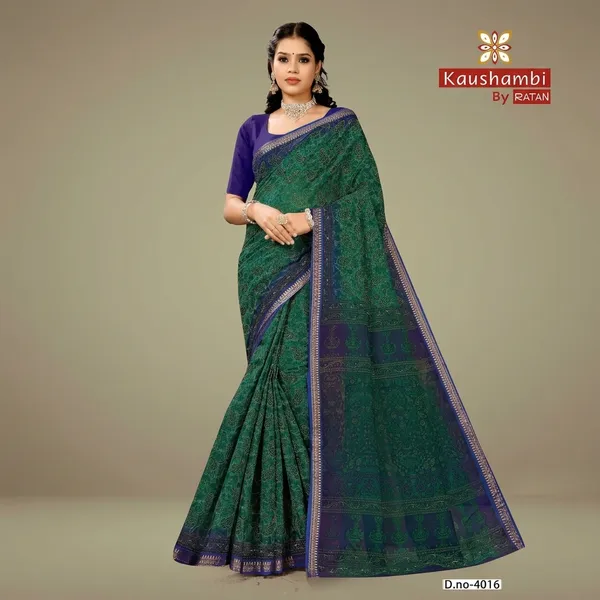 Kausambi_Agnesh_Border_With_Blouse_Pure_Cotton