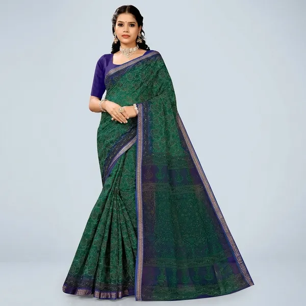 Kausambi_Agnesh_Border_With_Blouse_Pure_Cotton