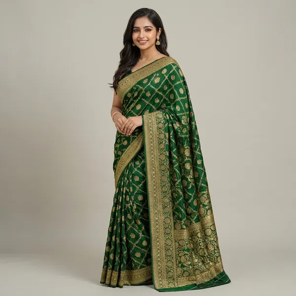 Maroon_Banarasi_Silk_Woven_Saree_With_Golden_Zari_Work_For_Women