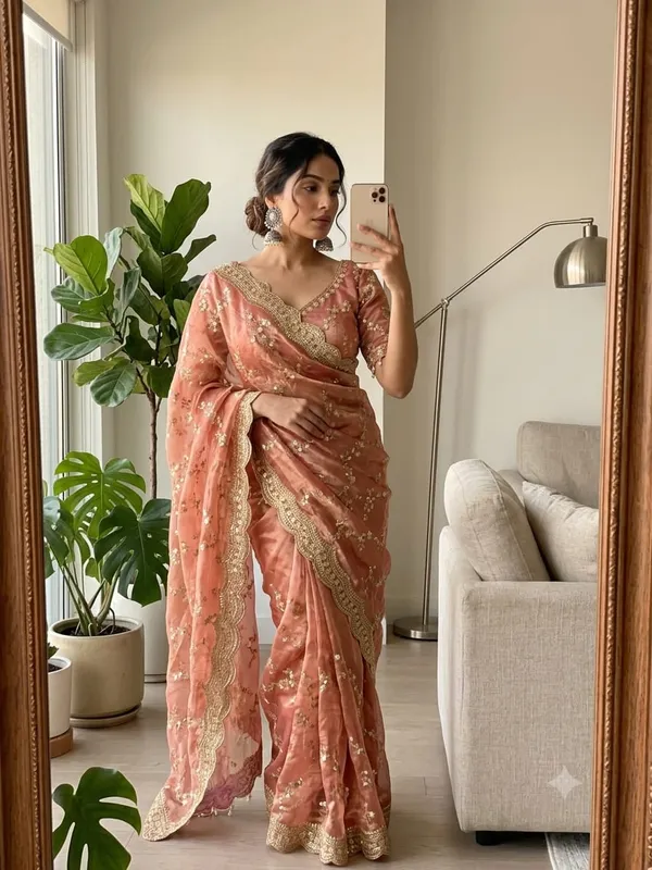 Pink_Organza_Silk_Net_Sequin_Embroidered_Saree_With_Blouse_For_Women
