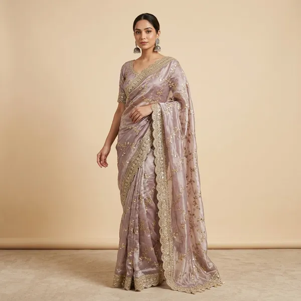 Mauve_Organza_Silk_Embroidered_Sequin_Border_Saree_For_Women