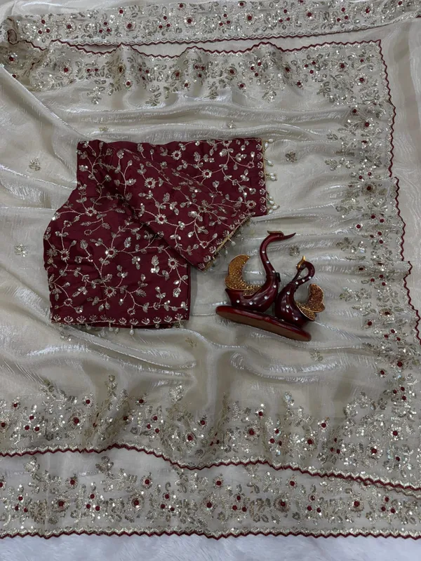 Off_White_Zimu_Cu_Embroidered_Saree_With_Blouse_For_Women