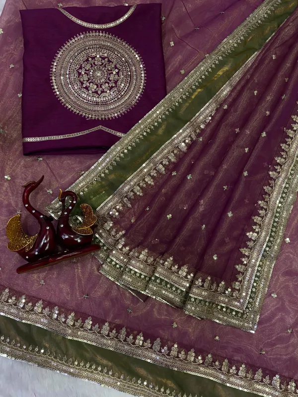 Purple_Soft_Nc_Twill_Embroidered_Saree_With_Saree_For_Women