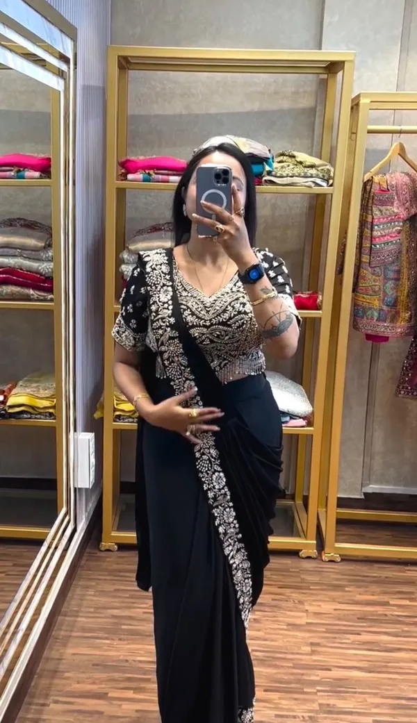 Black_Heavy_Crepe_Embroidered_Sequin_Work_Saree_For_Women