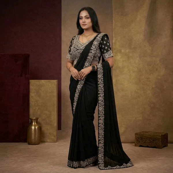 Black_Heavy_Crepe_Embroidered_Sequin_Work_Saree_For_Women