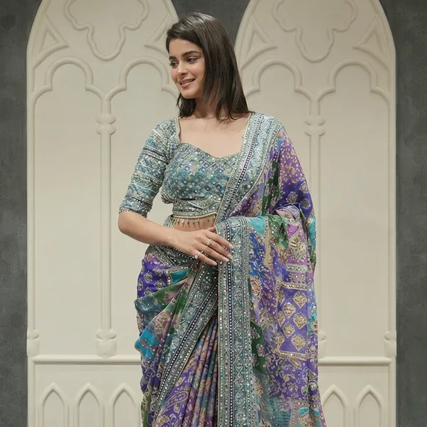 Purple_Soft_Chiffon_Multicolour_Embellished_Floral_Print_Saree_For_Women