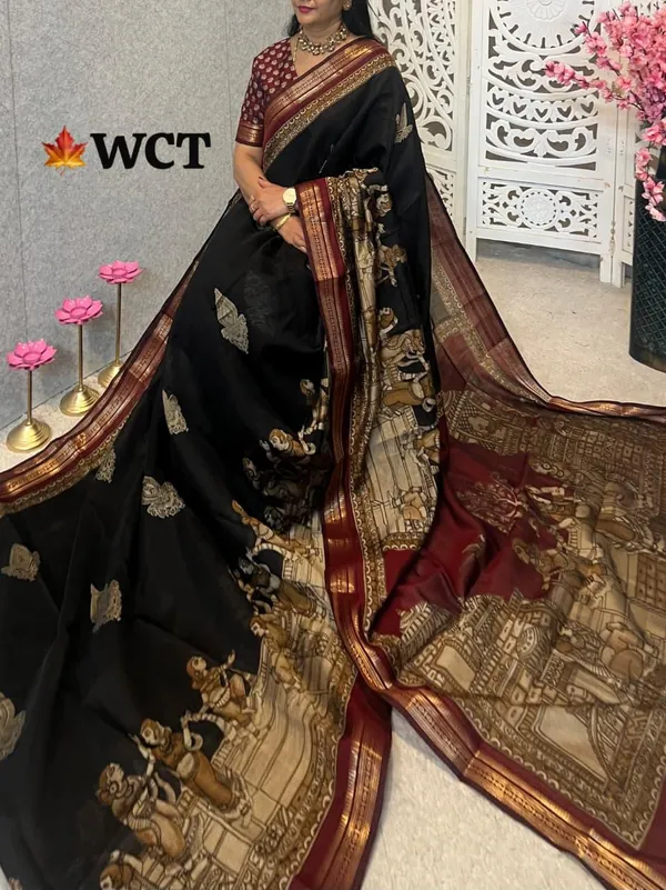 Black_Silk_Gold_Zari_Woven_Traditional_Saree_For_Women
