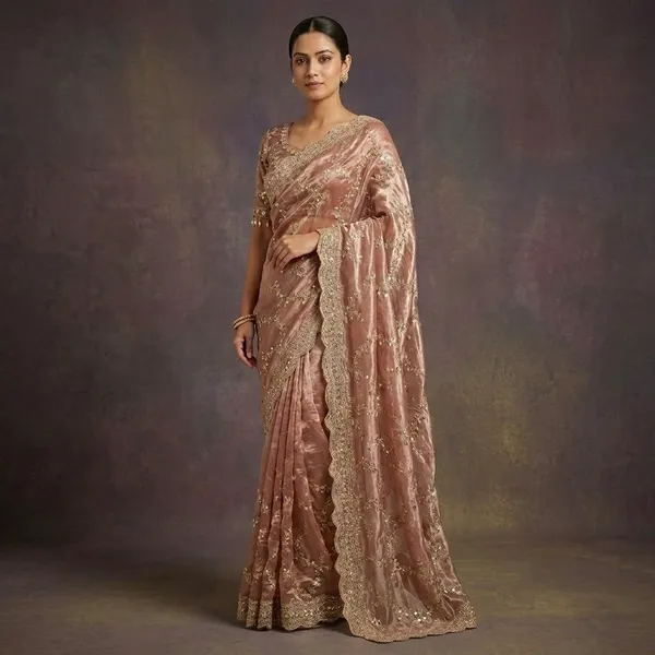 Pink_Organza_Silk_Net_Sequin_Embroidered_Saree_With_Blouse_For_Women
