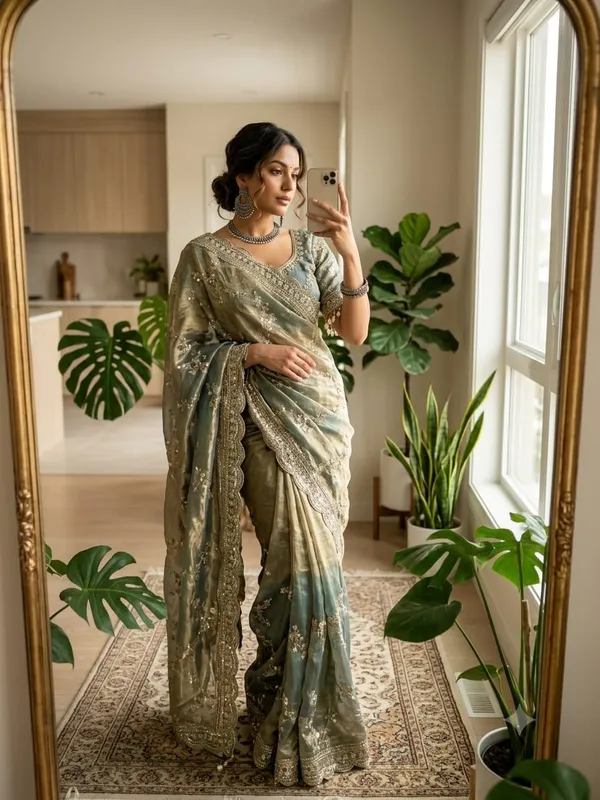 Blue_Organza_Silk_Embroidered_Saree_For_Women