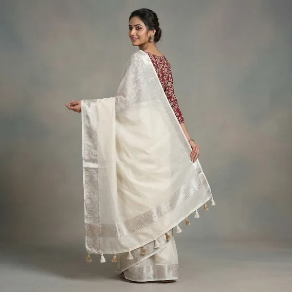 Ivory_Cotton_Silk_Kota_Jaco_Woven_Saree_With_Kalamkari