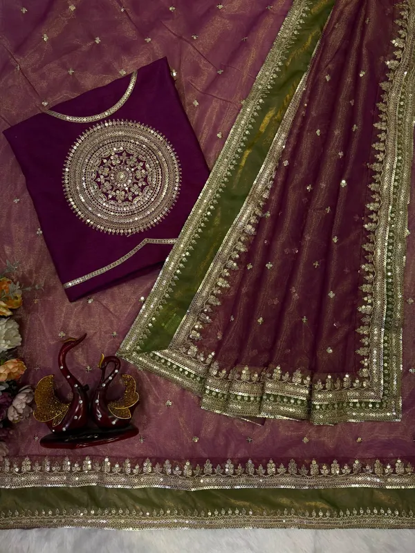 Purple_Soft_Nc_Twill_Embroidered_Saree_With_Saree_For_Women