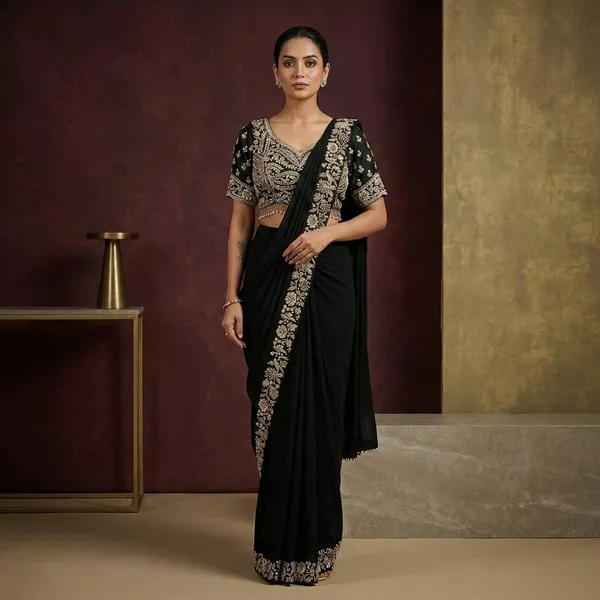 Black_Heavy_Crepe_Embellished_Border_Saree_For_Women
