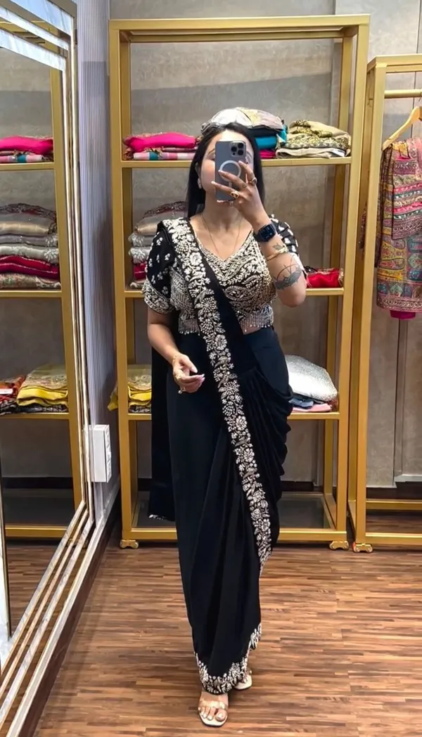Black_Heavy_Crepe_Embellished_Border_Saree_For_Women