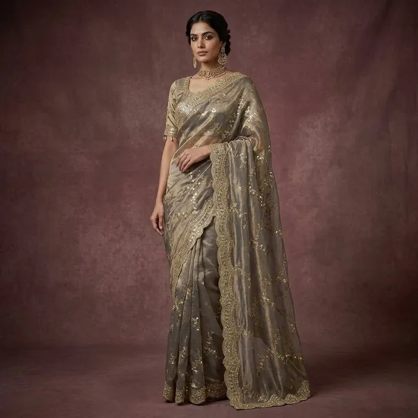 Grey_Organza_Silk_Sequin_Embellished_Saree_For_Women