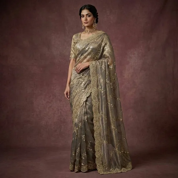 Grey_Organza_Silk_Sequin_Embellished_Saree_For_Women