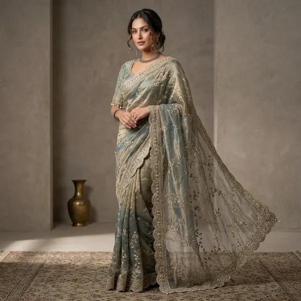 Blue_Organza_Silk_Embroidered_Saree_For_Women