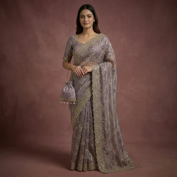 Purple_Organza_Silk_Embroidered_Saree_For_Women