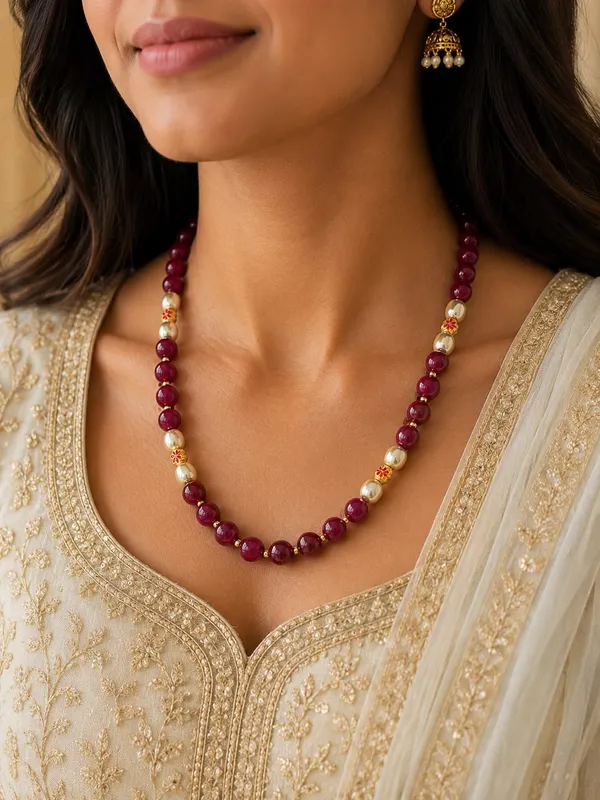 Red_Jade_Round_Bead_Necklace