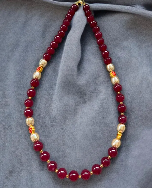 Red_Jade_Round_Bead_Necklace