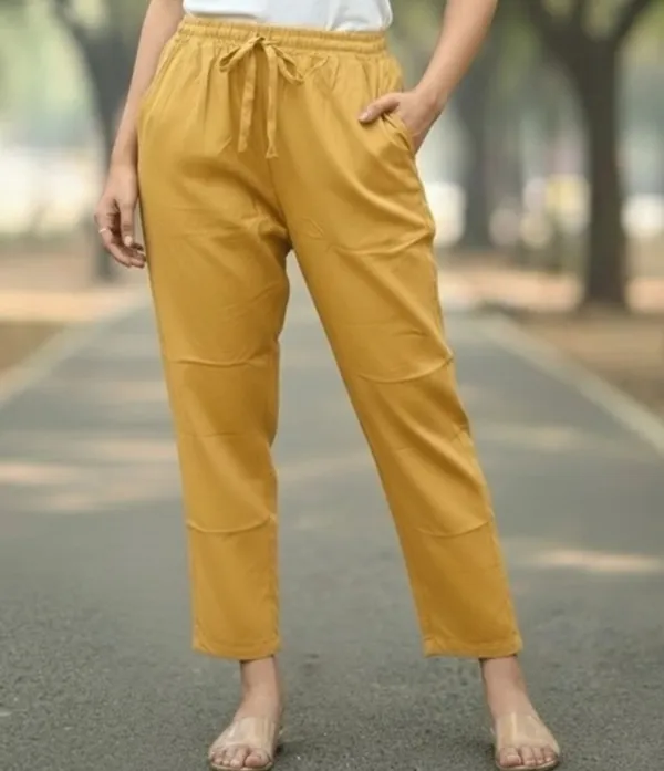 Premium_Rayon_Extra_Comfort_Pant_For_Girls_And_Women_Mustard_Yellow
