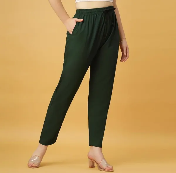 Premium_Rayon_Extra_Comfort_Pant_For_Girls_And_Women_Dark_Green