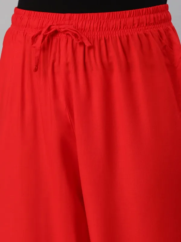 Premium_Rayon_Extra_Comfort_Pant_For_Girls_And_Women_Red