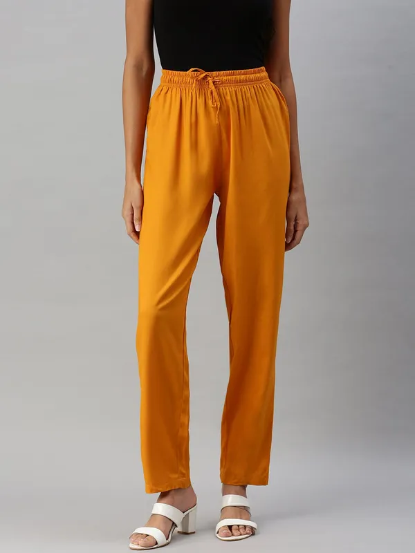 Premium_Rayon_Extra_Comfort_Pant_For_Girls_And_Women_Mustard_Yellow