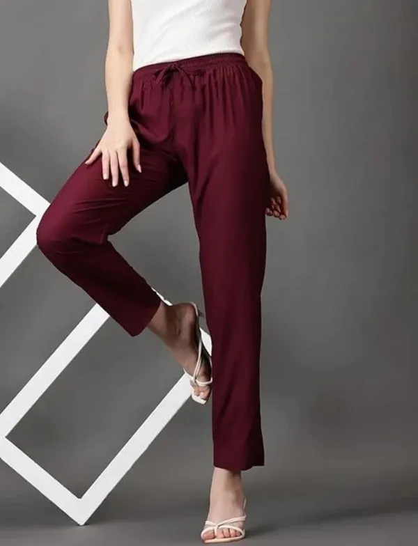 Premium_Rayon_Extra_Comfort_Pant_For_Girls_And_Women_Maroon