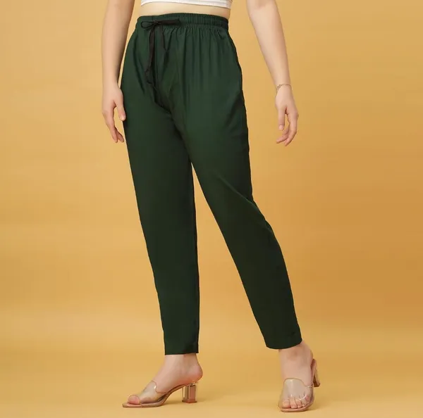 Premium_Rayon_Extra_Comfort_Pant_For_Girls_And_Women_Dark_Green