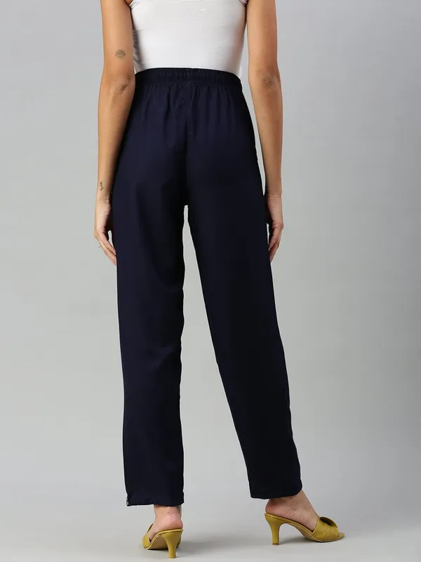 Premium_Rayon_Extra_Comfort_Pant_For_Girls_And_Women_Navy_Blue