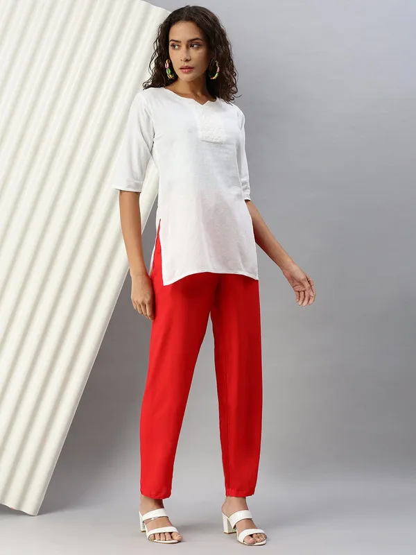 Premium_Rayon_Extra_Comfort_Pant_For_Girls_And_Women_Red