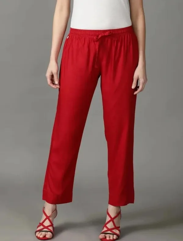 Premium_Rayon_Extra_Comfort_Pant_For_Girls_And_Women_Red