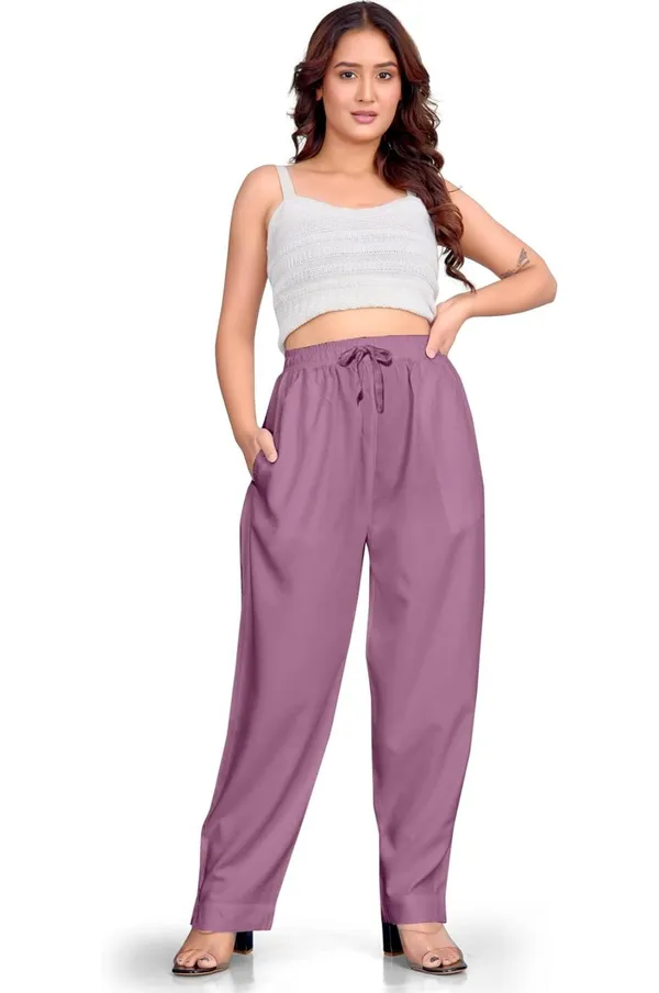 Premium_Rayon_Extra_Comfort_Pant_For_Girls_And_Women_Purple