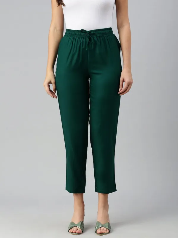 Premium_Rayon_Extra_Comfort_Pant_For_Girls_And_Women_Green