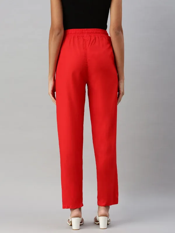 Premium_Rayon_Extra_Comfort_Pant_For_Girls_And_Women_Red