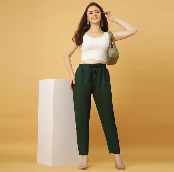 Premium_Rayon_Extra_Comfort_Pant_For_Girls_And_Women_Dark_Green