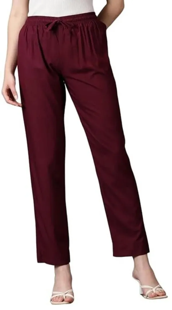 Premium_Rayon_Extra_Comfort_Pant_For_Girls_And_Women_Maroon