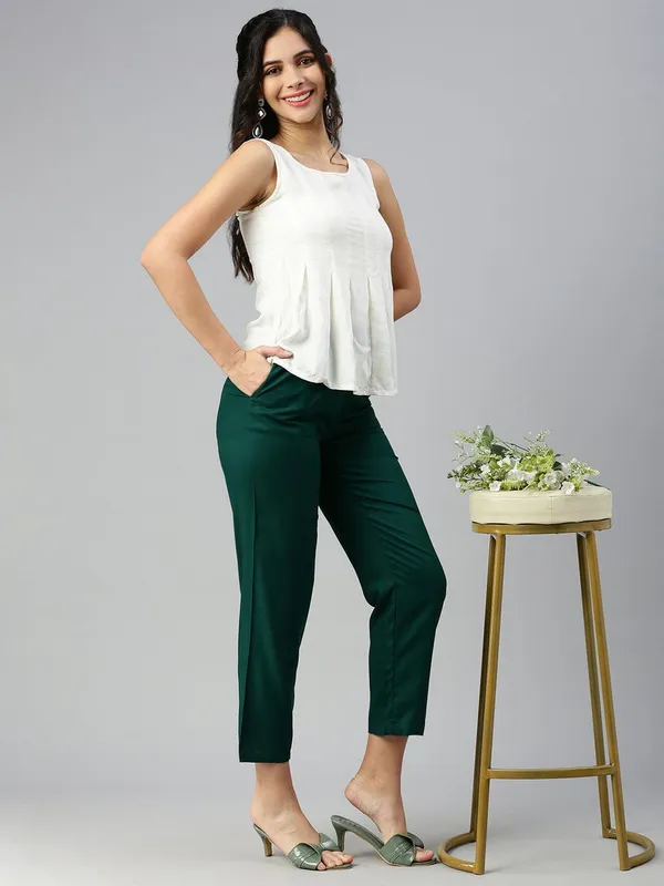 Premium_Rayon_Extra_Comfort_Pant_For_Girls_And_Women_Green