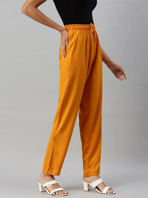 Premium_Rayon_Extra_Comfort_Pant_For_Girls_And_Women_Mustard_Yellow