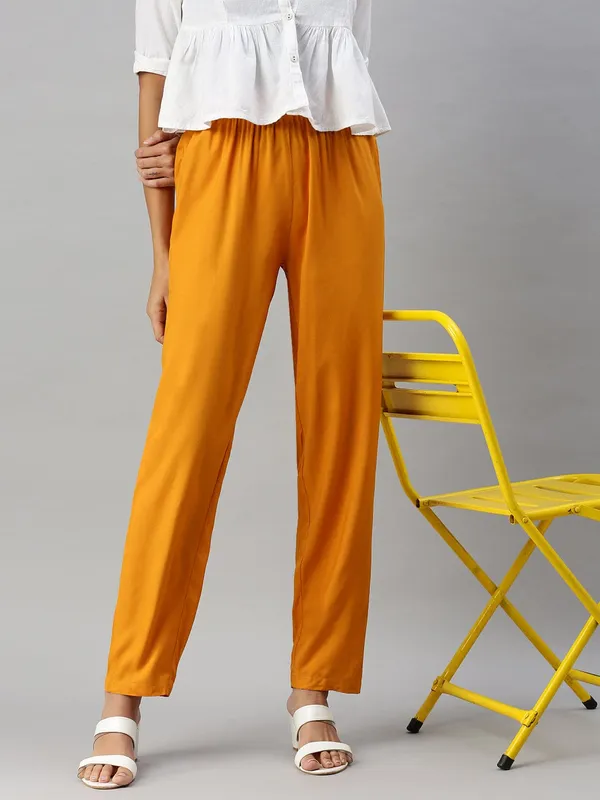 Premium_Rayon_Extra_Comfort_Pant_For_Girls_And_Women_Mustard_Yellow