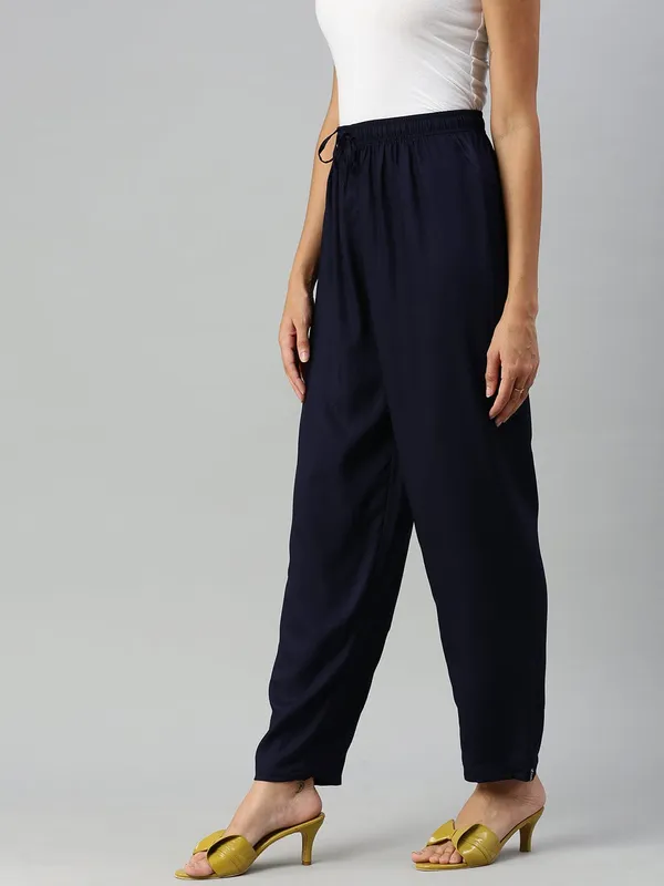 Premium_Rayon_Extra_Comfort_Pant_For_Girls_And_Women_Navy_Blue