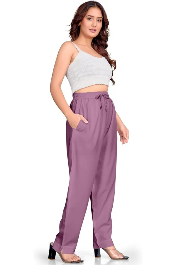Premium_Rayon_Extra_Comfort_Pant_For_Girls_And_Women_Purple
