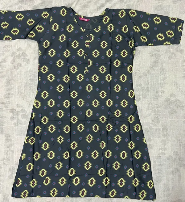 Navy_Blue__Rayon_A-Line_Printed_Ghera_Kurti_For_Women