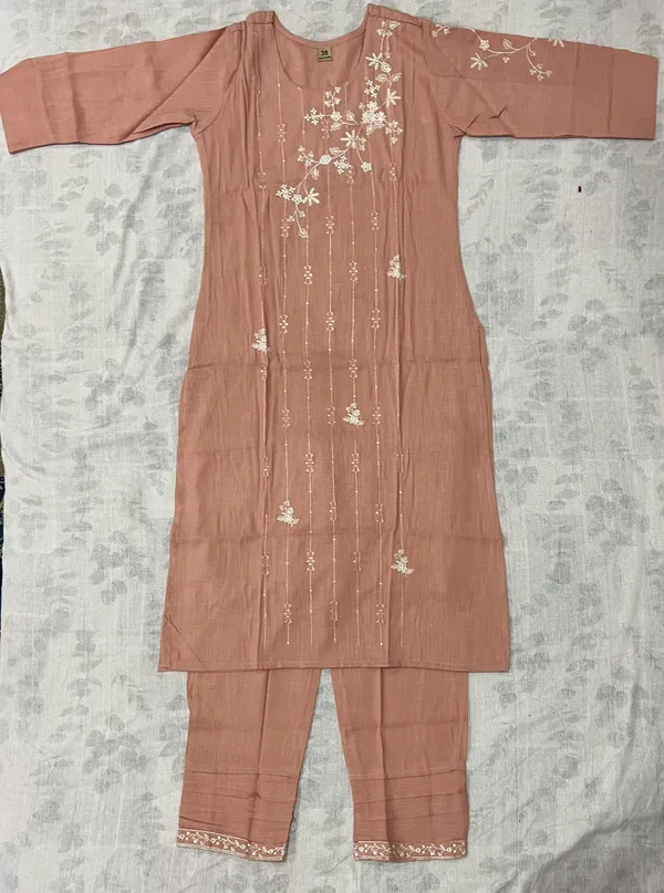 Rose_Rayon_Straight_Embroidered_Kurti_And_Bottom_Set_For_Women