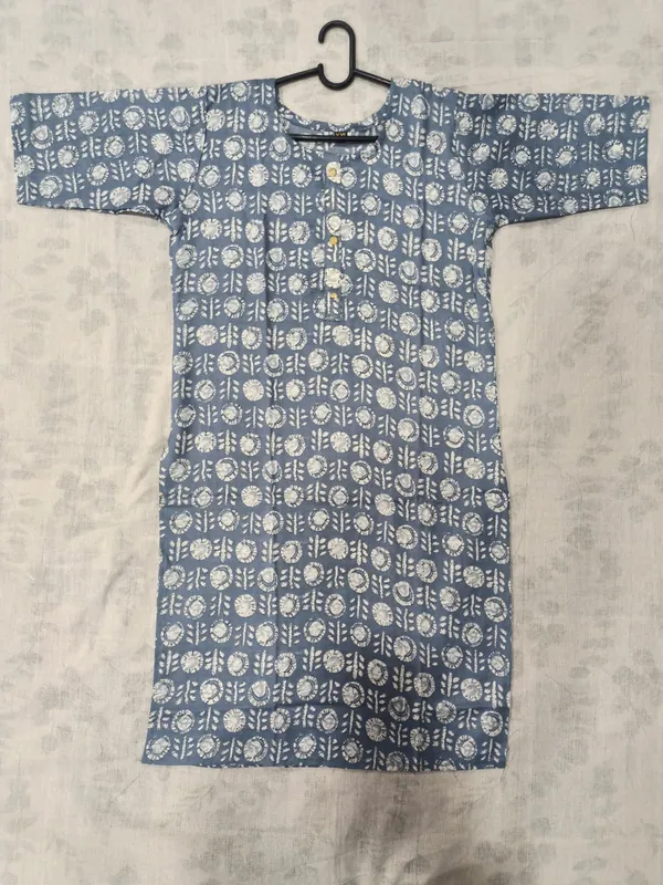 Blue_Rayon_Printed_Kurta_&_Pajama_Set_For_Women