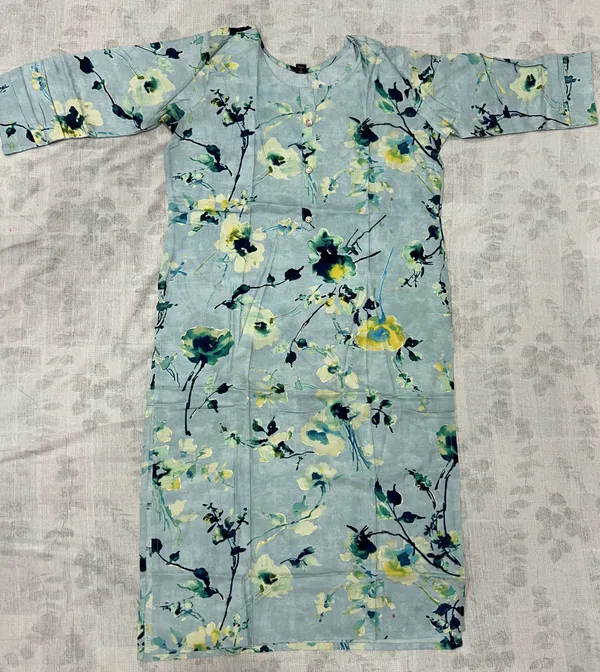 Light_Blue_Rayon_Straight_Floral_Print_Kurti_For_Women